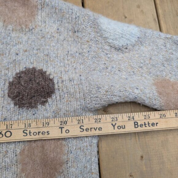 Oui Women's Alpaca Wool Blend Polka Dot Knitted Pullover Sweater Size 8 - Picture 10 of 12